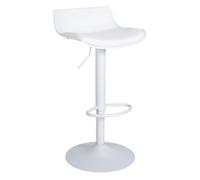 Taburete de bar aveiro en polipiel simil cuero blanco 44x43x68.5 cm
