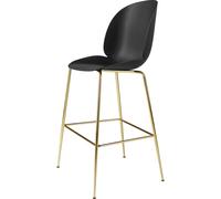 Taburete de Bar Beetle H75 Base Cónica Latón Mate/ Negro