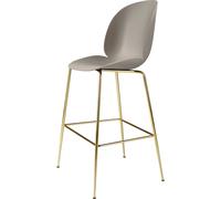 Taburete de Bar Beetle H75 Base Cónica Latón Mate/nuevo Beige