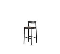 Taburete de bar Betty TK17 de fresno lacado negro/fusible