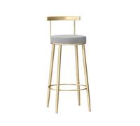 Taburete de bar comercial - Trona con respaldo de barra de hierro para el hogar y cafetería y taburetes elegantes para comedor y pub