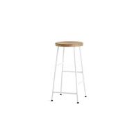 Taburete de Bar Cornet Alt.65 Blanco Crema/Roble Aceitado