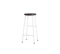 Taburete de Bar Cornet Alt.75 Blanco Crema/Roble Ahumado
