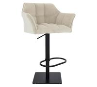 Taburete de bar damaso cord pana crema 45x64x88 cm