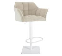 Taburete de bar damaso cord pana crema 45x64x88 cm