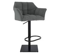 Taburete de bar damaso cord pana gris 45x64x88 cm