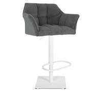 Taburete de bar damaso cord pana gris 45x64x88 cm