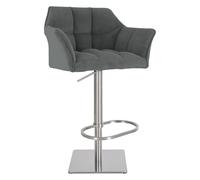 Taburete de bar damaso cord pana gris 45x64x88 cm