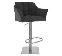 Taburete de bar damaso cord pana gris oscuro 45x64x88 cm