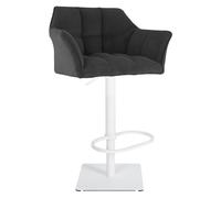 Taburete de bar damaso cord pana gris oscuro 45x64x88 cm