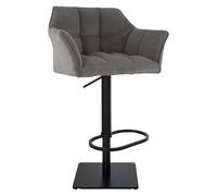 Taburete de bar damaso cord pana gris topo 45x64x88 cm