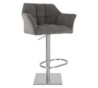 Taburete de bar damaso cord pana gris topo 45x64x88 cm