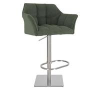 Taburete de bar damaso cord pana verde 45x64x88 cm