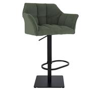 Taburete de bar damaso cord pana verde 45x64x88 cm