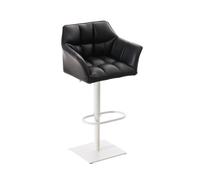 Taburete de bar damaso tapizado en cuero sintético 45x64x88-113 cm