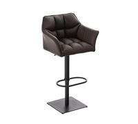 Taburete de bar damaso tapizado en cuero sintético 45x64x88-113 cm