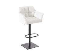 Taburete de bar damaso tapizado en cuero sintético 45x64x88-113 cm