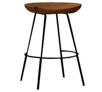 Taburete de bar de madera, silla de bar de dibujo industrial, altura de mostrador para comedor, taberna, cafetería, patio, sala de estar, oficina