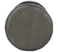 Taburete de bar de piel auténtica gris con reposapiés | Asiento de cuero suave, marco de acero resistente, uso restaurante o hogar, tono gris neutro