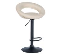 Taburete de bar de tela olinda crema 47x53x80 cm