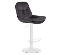 Taburete de bar de terciopelo laurel negro 54x46x94 cm