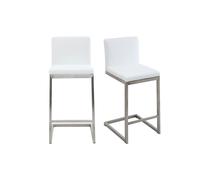 Taburete de bar diseño contemporáneo con pies de aluminio (lote de 2) STELLAR