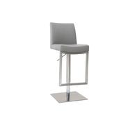 Taburete de bar diseño contemporáneo - metal y PU gris - KYLE