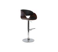 Taburete de bar diseño negro y madera BENT