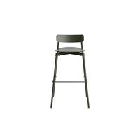 Taburete de bar FROMME H75 de cristal verde