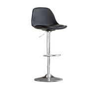 Taburete de bar giratorio ajustable con respaldo, diseño moderno, altura ajustable, de poliuretano, para mostrador de cocina, 1 pieza
