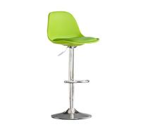 Taburete de bar giratorio ajustable con respaldo, diseño moderno de piel sintética para encimera de isla de cocina, juego de 1 unidad, altura ajustable, elegante y cómodo.