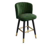 Taburete de bar giratorio de 360°, altura de mostrador, silla de desayuno, recepción, asiento de hierro forjado, reposapiés de hierro forjado, 5 colores disponibles, ideal para uso doméstico y de