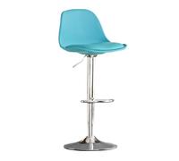 Taburete de bar giratorio de altura ajustable con respaldo, diseño moderno, piel sintética para encimera de cocina, 1 pieza