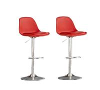 Taburete de bar giratorio de altura ajustable con respaldo, diseño moderno, piel sintética para encimera de isla de cocina, 1 pieza