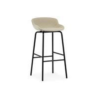 Taburete de Bar Hyg H75 Negro Acero Negro/línea Principal Lino MLF20