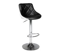 Taburete de bar jasper 48×46×106 cm color negro/blanco