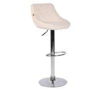 Taburete de bar lazio en terciopelo tela crema 49x46x83 cm