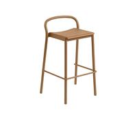 Taburete de Bar Linear de Acero, 75 Cm, Naranja Quemado