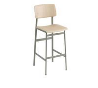 Taburete de Bar Loft Roble/ Verde Polvo Alt. 108,5