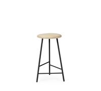 Taburete de Bar Nórdico Pebble H65 Fresno/ Negro