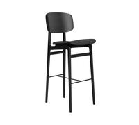 Taburete de Bar NY11 con Asiento y Respaldo Tapizados, 75 cm de Alto, Roble Negro /antracita, 21003