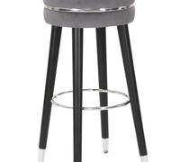 TABURETE DE BAR PARIS GRIS/PLATA