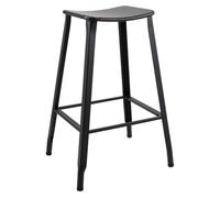 Taburete de bar peony metal negro 43x51x74 cm