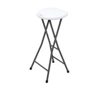 Taburete de bar plegable con estructura de metal, capacidad de carga 100 kg - 70 x 27 cm - Silla de metal plegable con asiento de plástico - Para bar y mostrador