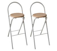 Taburete de bar plegable con respaldo, asiento alto portátil para desayuno de cocina, silla ajustable con reposapiés, asiento de café al aire libre, color negro, 1 pieza