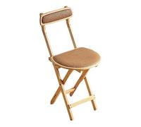 Taburete de bar plegable de altura de mostrador, taburete de bambú ajustable de 26 a 40 pulgadas con respaldo, silla plegable que ahorra espacio para comedor de isla de cocina