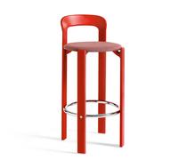 Taburete de bar Rey H75 Rojo escarlata/Acero 636