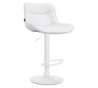 Taburete de bar vonore en polipiel simil cuero (pvc) blanco 51x49x85 cm