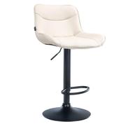 Taburete de bar vonore en polipiel simil cuero (pvc) crema 51x49x85 cm