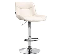 Taburete de bar vonore en polipiel simil cuero (pvc) crema 51x49x85 cm